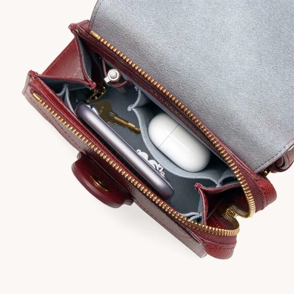 Senreve Merlot Mini Alunna Convertible‎ Crossbody Backpack w/ Statement Strap - Picture 14 of 16